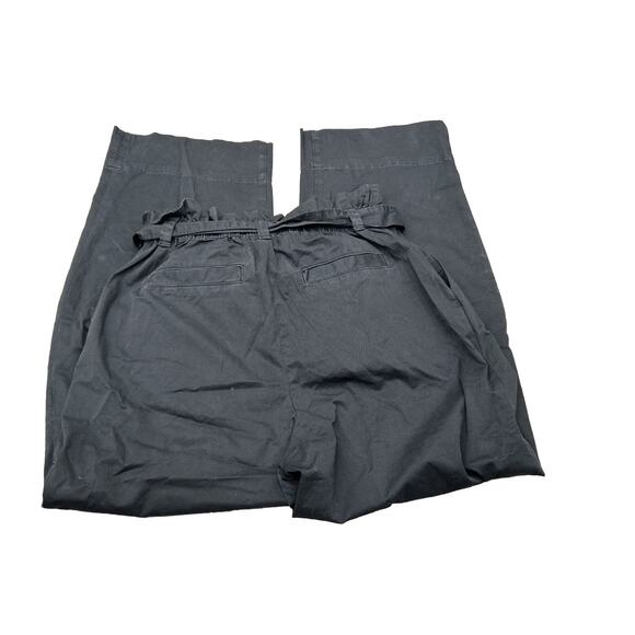 Everlane Womens Size Medium Black The Paperbag Pant Organic Cotton Belted NWT - Picture 4 of 10